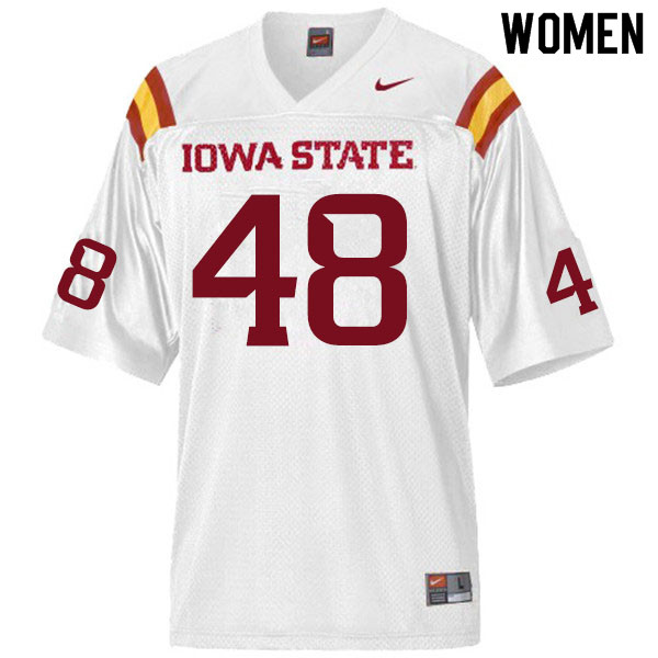 Iowa State Cyclones Women's #48 Benjamin Dunkleberger Nike NCAA Authentic White College Stitched Football Jersey BM42V71CC